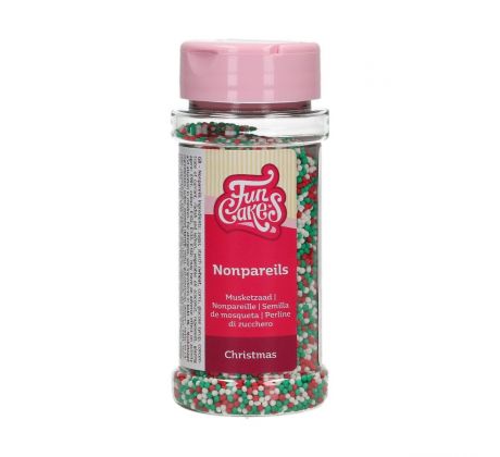 Cukrový posyp FunCakes Nonpareils Christmas 80g